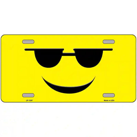 Sunglasses Cool Smiley Novelty Metal License Plate 24" x 12" (LLP)