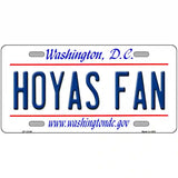 Hoyas Fan Novelty Metal License Plate 24" x 12" (LLP)