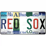 Red Sox Strip Art Novelty Metal License Plate Tag 24" x 12" (LLP)