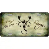 Scorpio Zodiac Novelty Metal License Plate 24" x 12" (LLP)