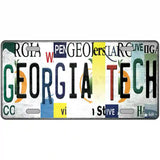 Georgia Tech Strip Art Novelty Metal License Plate Tag 24" x 12" Large (LLP)