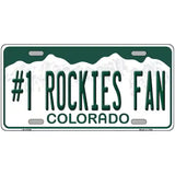 Number 1 Rockies Fan Novelty Metal License Plate Tag 24" x 12" (LLP)