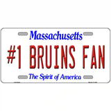 Number 1 Bruins Fan Novelty Metal License Plate Tag 24" x 12" (LLP)