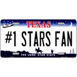 Number 1 Stars Fan Novelty Metal License Plate Tag 24" x 12" (LLP)