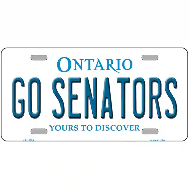 Go Senators Novelty Metal License Plate Tag 24" x 12" Large (LLP)