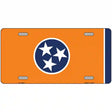 Tennessee Flag Orange Novelty Metal License Plate Tag 24" x 12" Large (LLP)