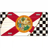 Florida Racing Flag Novelty Metal License Plate Tag 24" x 12" Large (LLP)