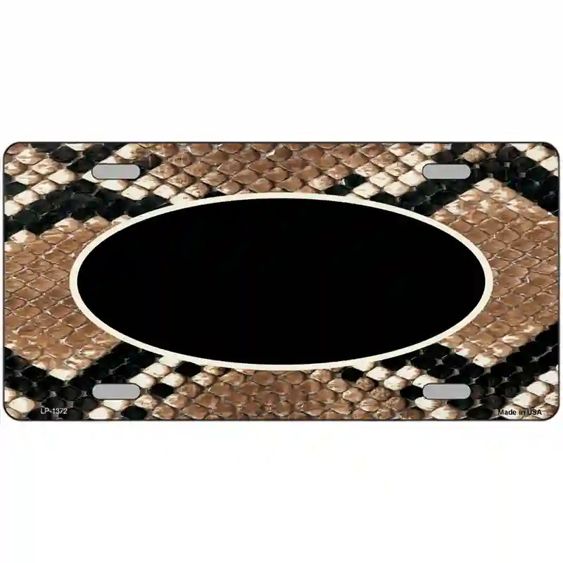 Snake With Black Center Oval Metal Novelty License Plate 24" x 12" (LLP)
