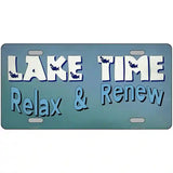 Lake Time Novelty Metal License Plate Tag 24" x 12" Large (LLP)