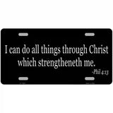 Phil 4 13 Bible Verse Novelty Metal License Plate Tag 24" x 12" (LLP)