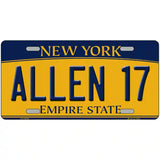 Allen 17 New York Novelty Metal License Plate Tag 24" x 12" Large (LLP)