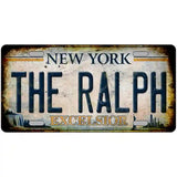 The Ralph New York White Novelty Metal License Plate Tag 24" x 12" Large (LLP)