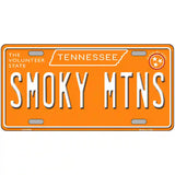 Smoky Mtns Tennessee Orange Novelty Metal License Plate Tag 24" x 12" Large (LLP)