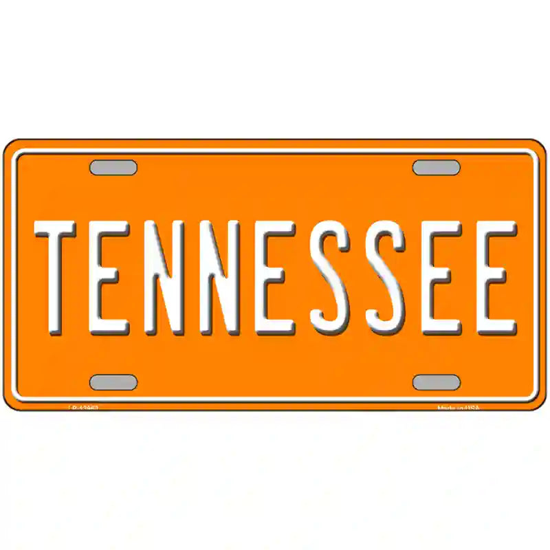 Tennessee Orange Novelty Metal License Plate Tag 24" x 12" Large (LLP)