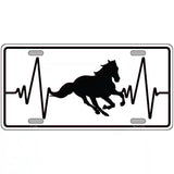 Horse Heart Beat Novelty Metal License Plate Tag 24" x 12" Large (LLP)