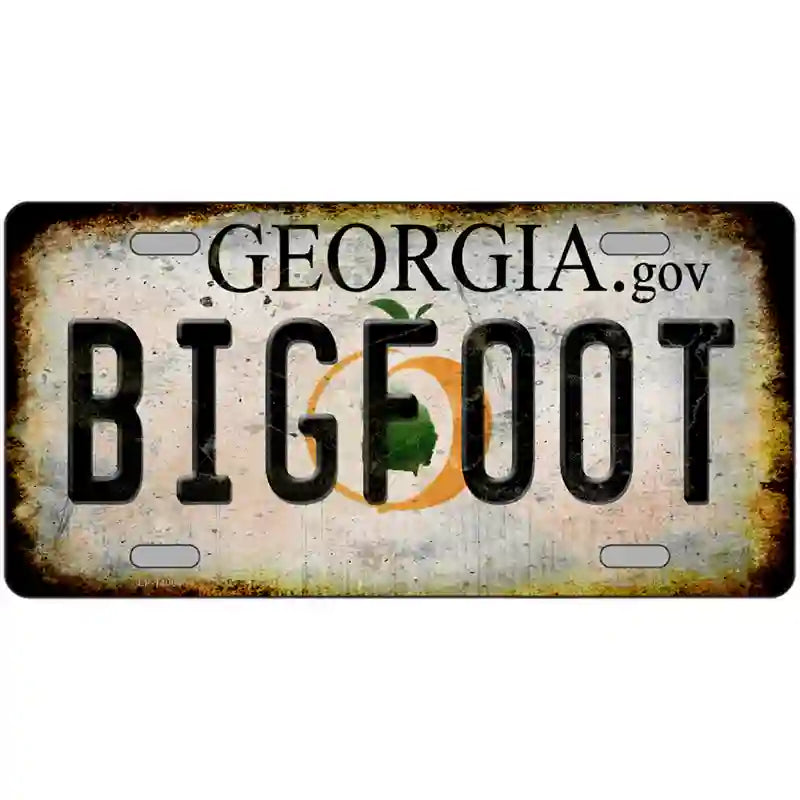 Bigfoot Georgia Novelty Metal License Plate Tag 24" x 12" Large (LLP)