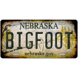 Bigfoot Nebraska Novelty Metal License Plate Tag 24" x 12" (LLP)