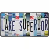 Lake Superior Strip Art Novelty Metal License Plate Tag 24" x 12" Large (LLP)