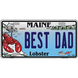 Best Dad Maine Lobster Novelty Metal License Plate 24" x 12" (LLP)