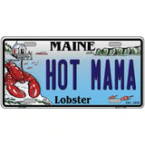 Hot Mama Maine Lobster Novelty Metal License Plate 24" x 12" (LLP)