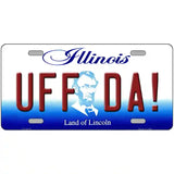 Uff Da Illinois Novelty Metal License Plate 24" x 12" (LLP)