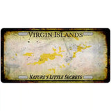 Virgin Islands Rusty Blank Novelty Metal License Plate 24" x 12" (LLP) / Yes