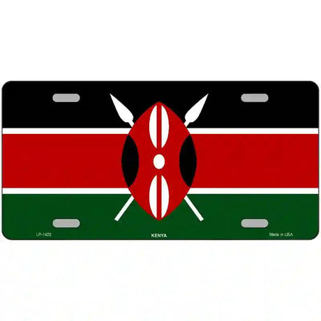 Kenya Flag Metal Novelty License Plate 24" x 12" (LLP)
