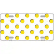 Yellow White Polka Dot Metal Novelty License Plate 24" x 12" (LLP)