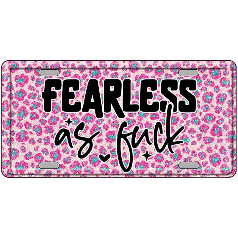 Fearless as Novelty Metal License Plate LP-14493 24" x 12" Large (LLP)