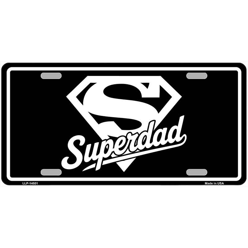 Superdad Novelty Metal License Plate LP-14501