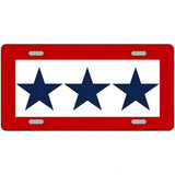 Blue Star Three Metal Novelty License Plate 24" x 12" (LLP)