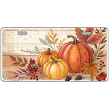 Autumn Pumpkins & Leaves Novelty Metal License Plate LP-14516