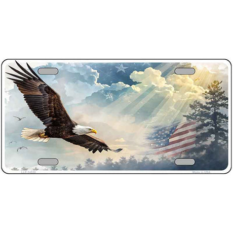 Sunrays & Eagle Novelty Metal License Plate LP-14520
