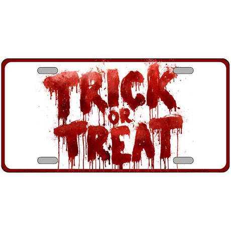 Trick or Treat Bloody Novelty Metal License Plate LP-14535