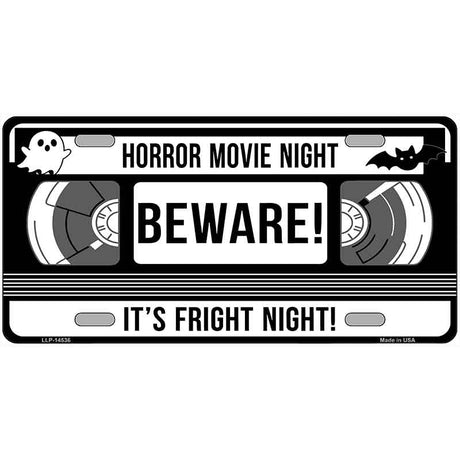 Horror Movie Night Novelty Metal License Plate LP-14536