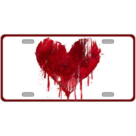 Bloody Heart Novelty Metal License Plate LP-14538