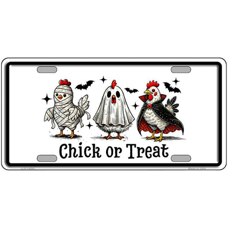 Chick or Treat Novelty Metal License Plate LP-14541