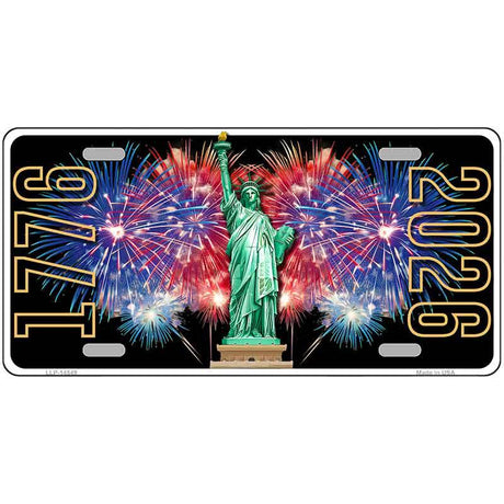 Lady Liberty Fireworks Novelty Metal License Plate LP-14549 24" x 12" Large (LLP)