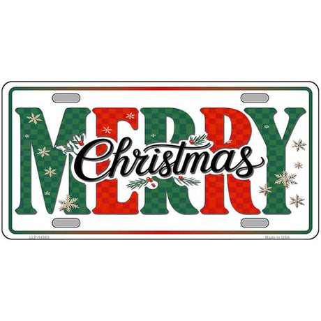 Merry Christmas Novelty Metal License Plate LP-14563