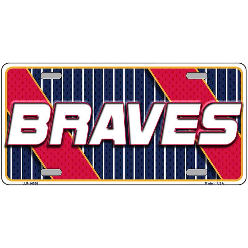 BRAVES Graphic Novelty Metal License Plate LP-14566