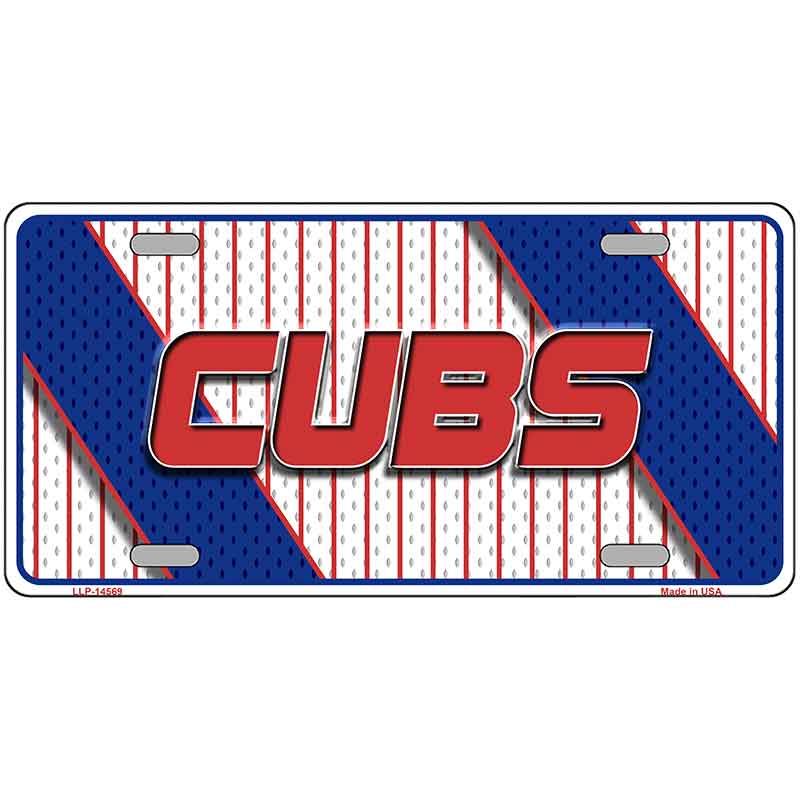 CUBS Graphic Novelty Metal License Plate LP-14569