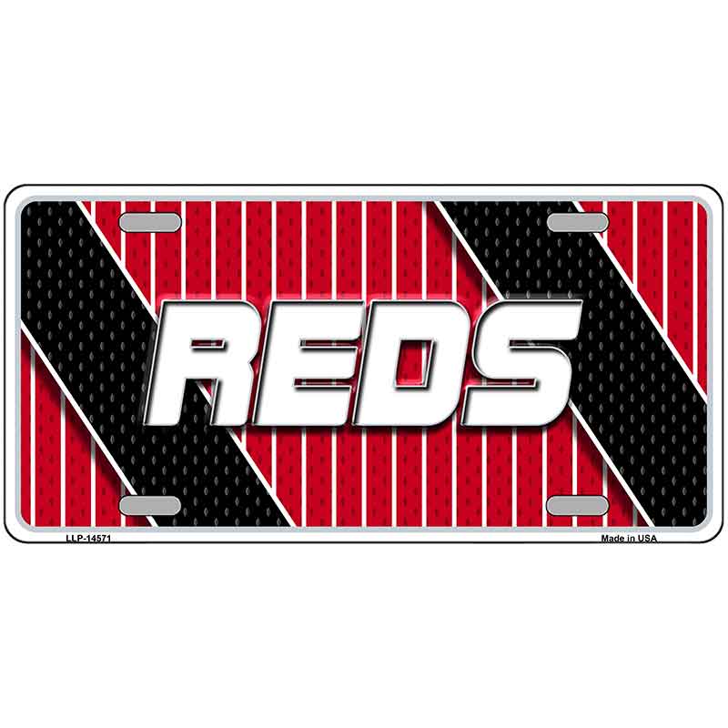 REDS Graphic Novelty Metal License Plate LP-14571