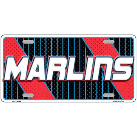 MARLINS Graphic Novelty Metal License Plate LP-14579
