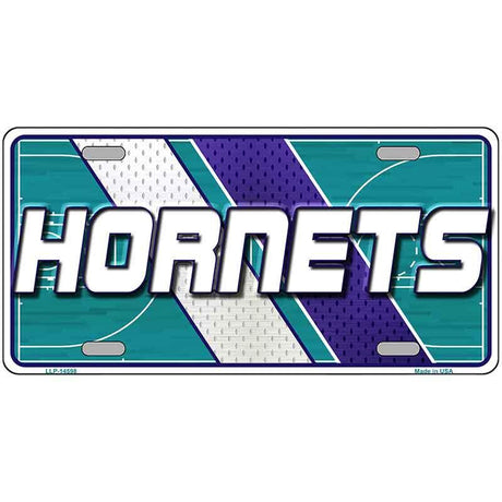 License plate with 'Hornets' text and sports team logo on a white background