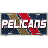 License plate with 'Pelicans' text on a colorful background