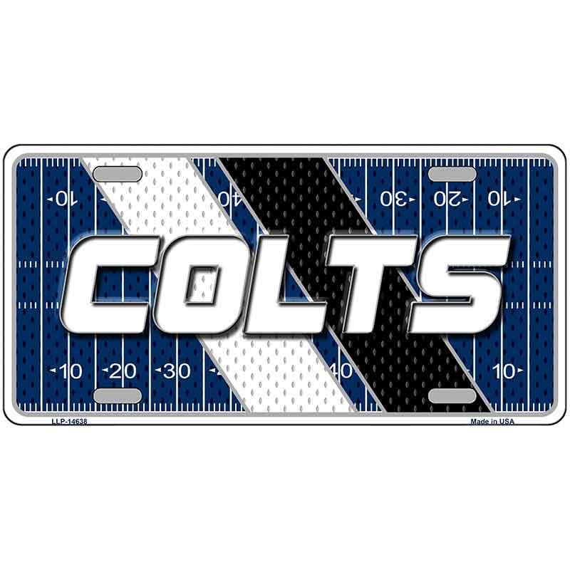 COLTS Graphic Novelty Metal License Plate LP-14638 24" x 12" Large (LLP)
