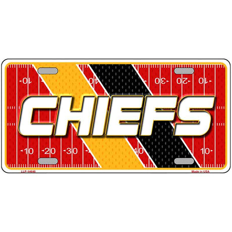 CHIEFS Graphic Novelty Metal License Plate LP-14640
