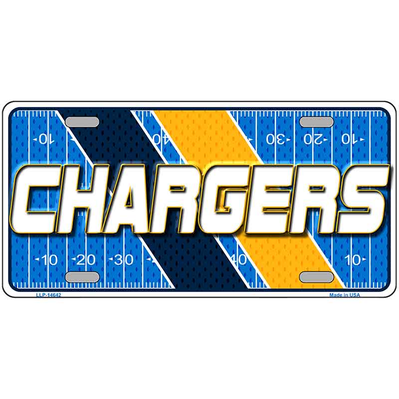 CHARGERS Graphic Novelty Metal License Plate LP-14642