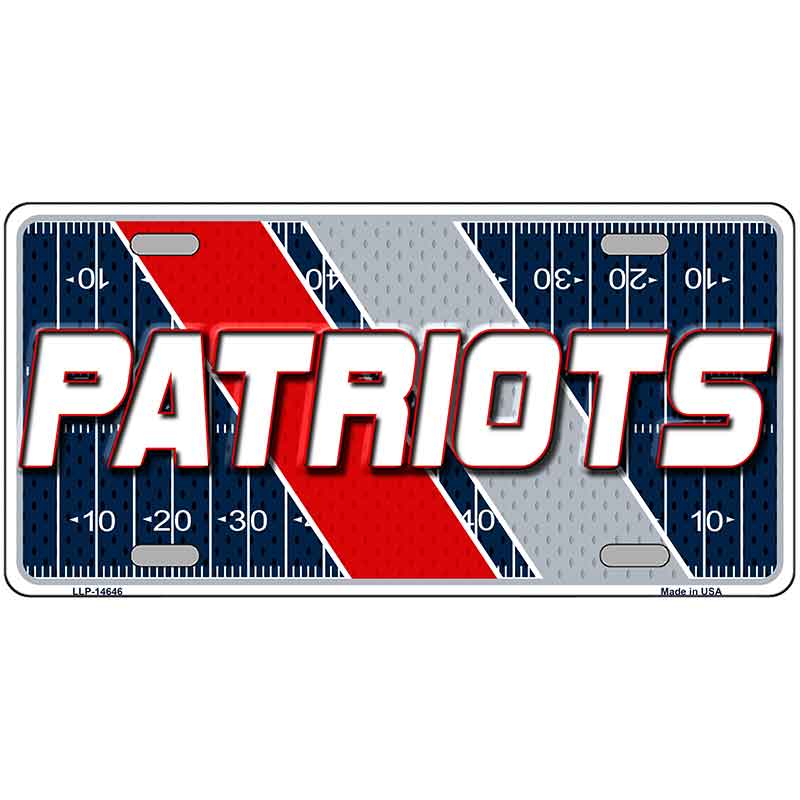 PATRIOTS Graphic Novelty Metal License Plate LP-14646