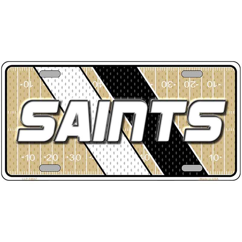 SAINTS Graphic Novelty Metal License Plate LP-14647
